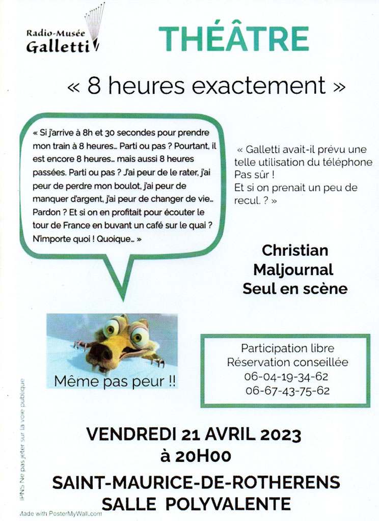 Affiche de l'événement du 21 avril 2023