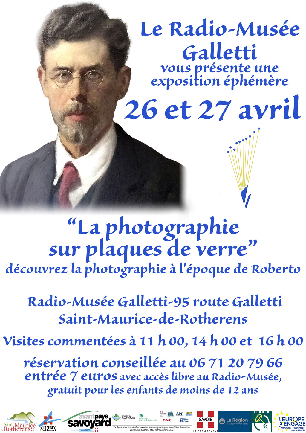 Affiche de l'exposition des 26 et 27 avril 2025 au radio-musée Galletti