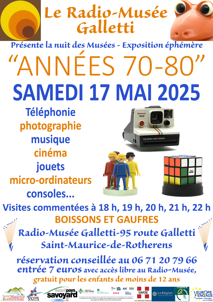 Affiche de l'exposition du 17 mai 2025 au radio-musée Galletti
