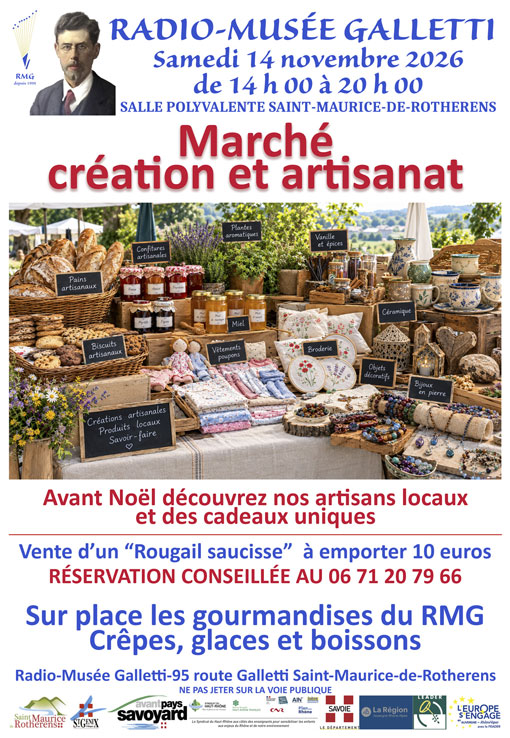 Saveurs savantes Au radio musée galletti, Les 10 et 11 octobre 2026
nous fêtons la science au RMG sur le thème : « SAVEURS SAVANTES »